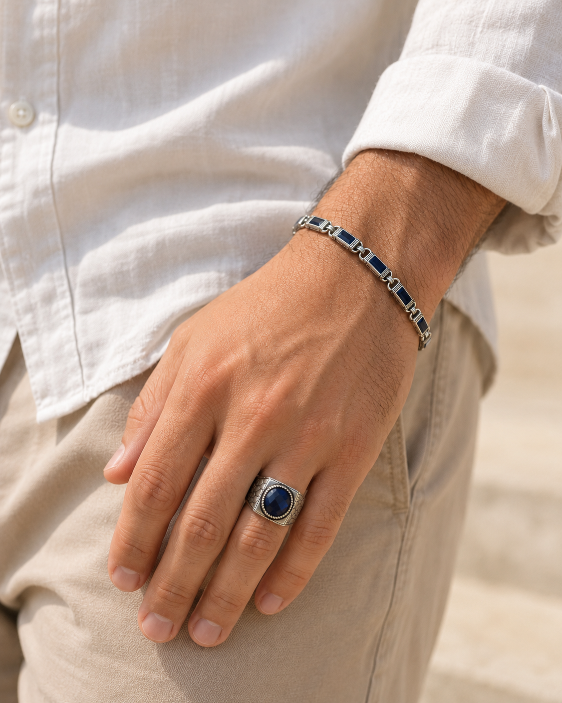925 Sterling Silver Heritage-Inspired Bracelet