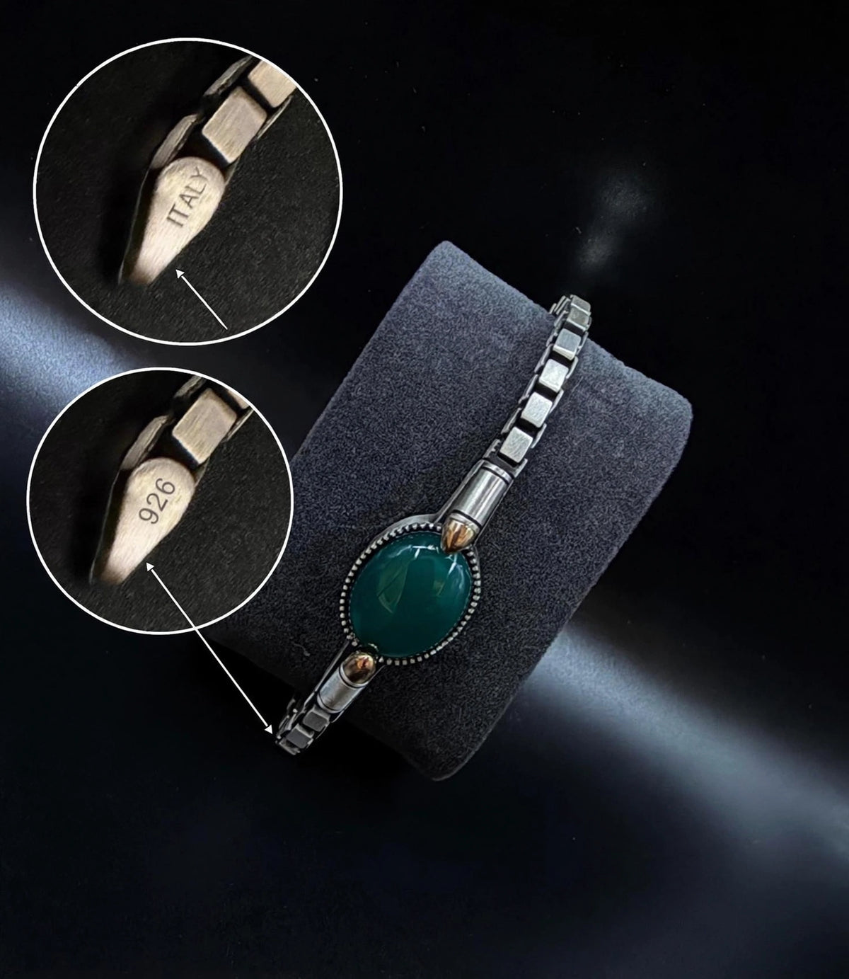 Italian-Style 925 Sterling Silver Bracelet – Modern Elegance Meets Vintage Character