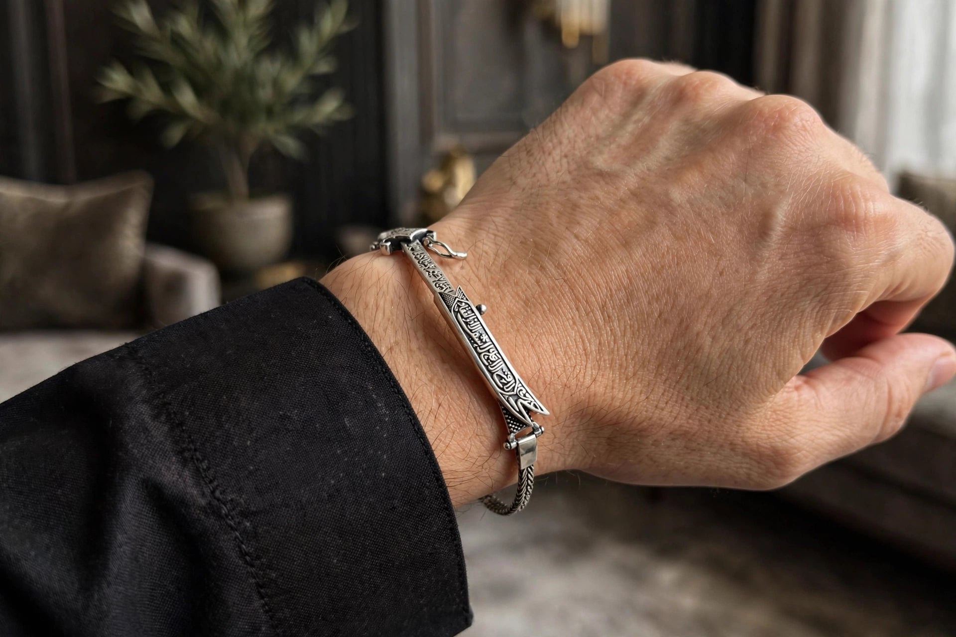 925 Sterling Silver Zulfiqar Sword Bracelet