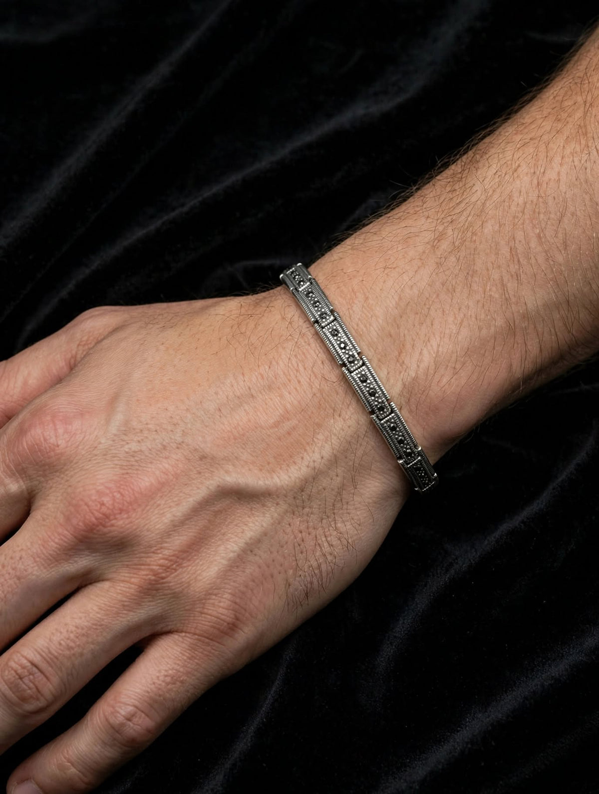 Men’s 925 Sterling Silver Vintage Link Bracelet