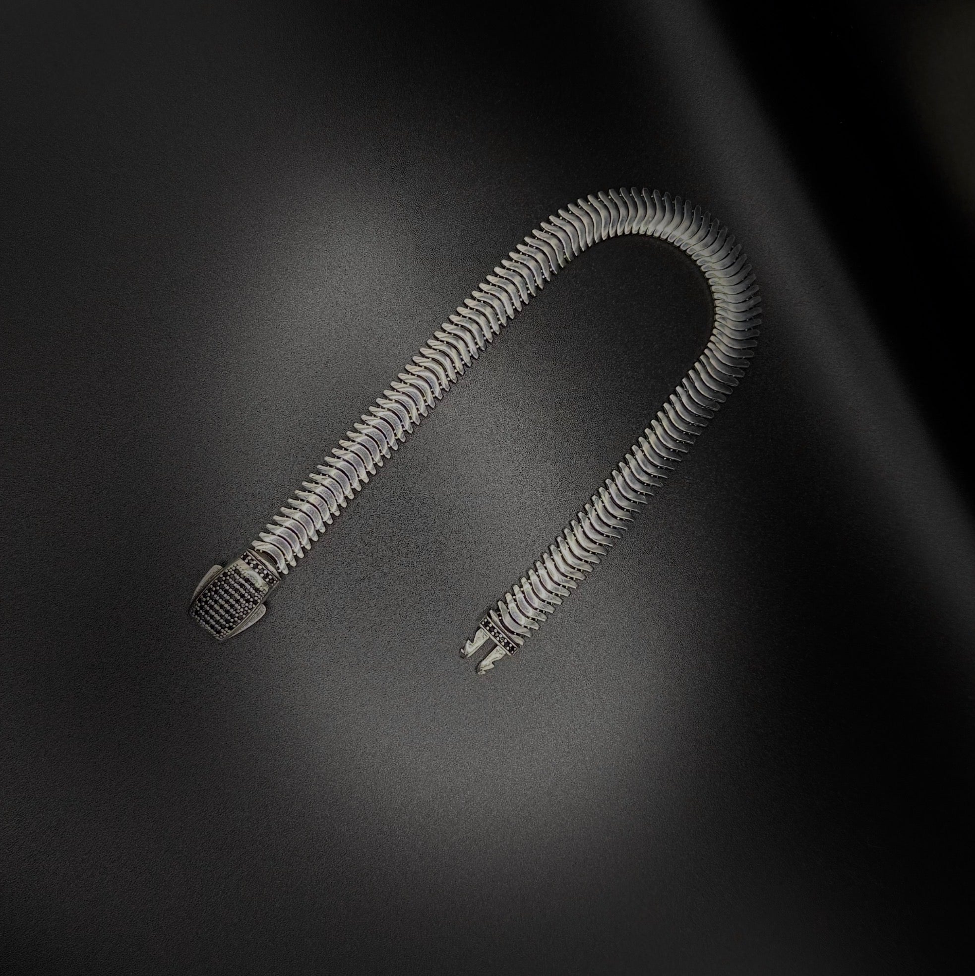 Genuine 925 Sterling Silver Woven Link Bracelet with a Polished Finish and Secure Box Clasp. Timeless Men's Jewelry for Everyday Wear and Special Occasions.