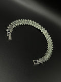 Women’s 925 Sterling Silver Bracelet with Marcasite-Inspired Details