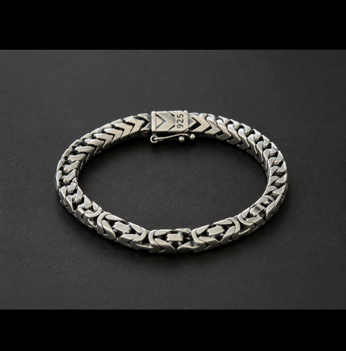 Men's 925 Sterling Silver Byzantine Bracelet