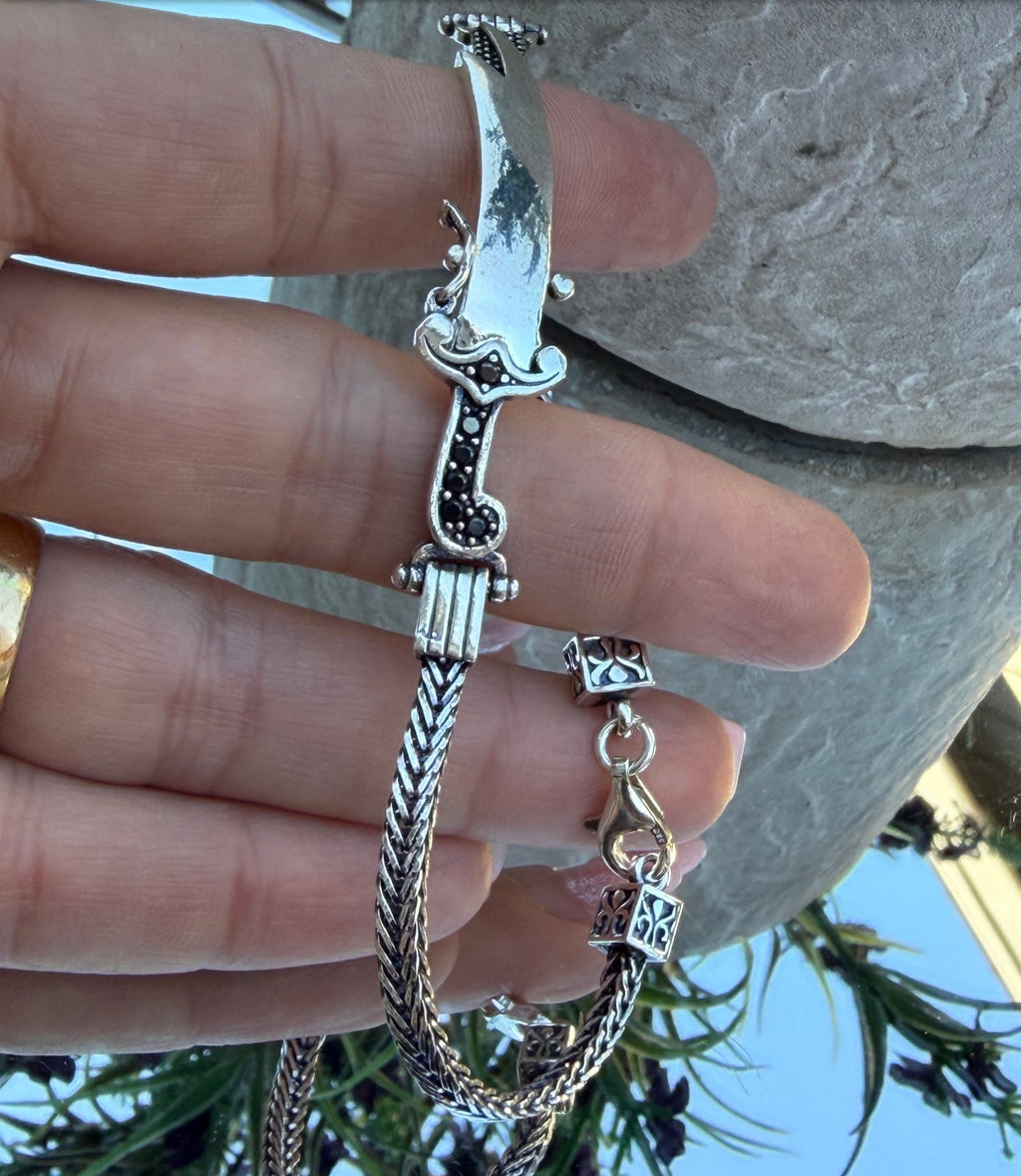 925 Sterling Silver Sword Bracelet