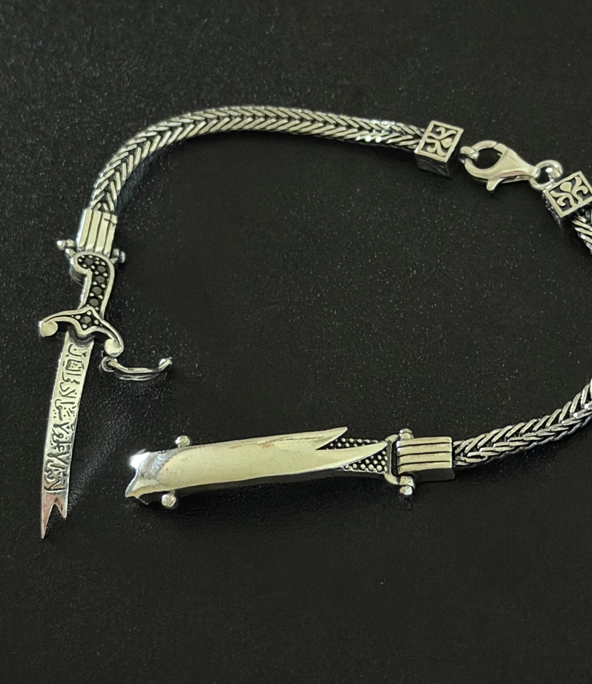 925 Sterling Silver Sword Bracelet