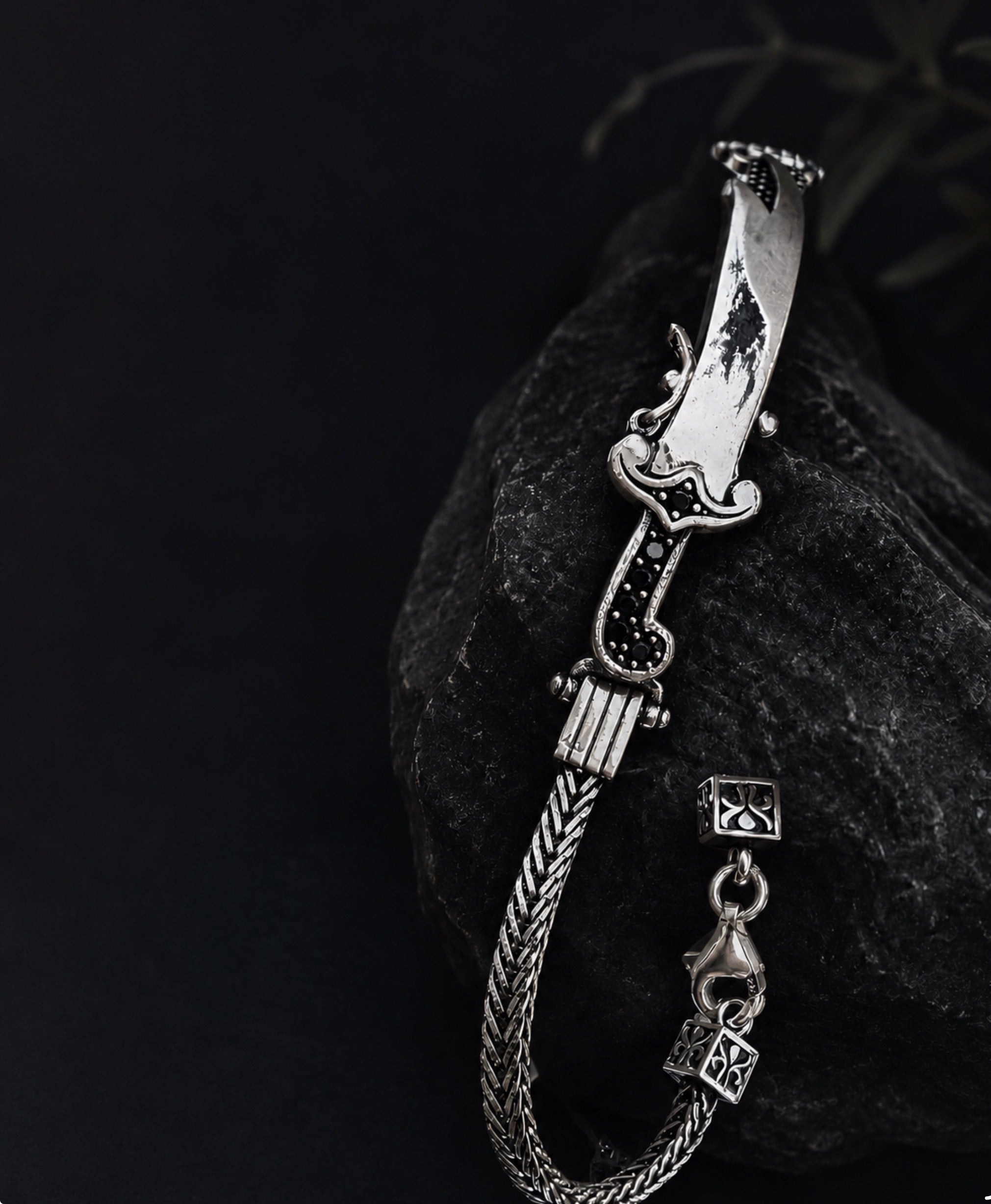 925 Sterling Silver Sword Bracelet