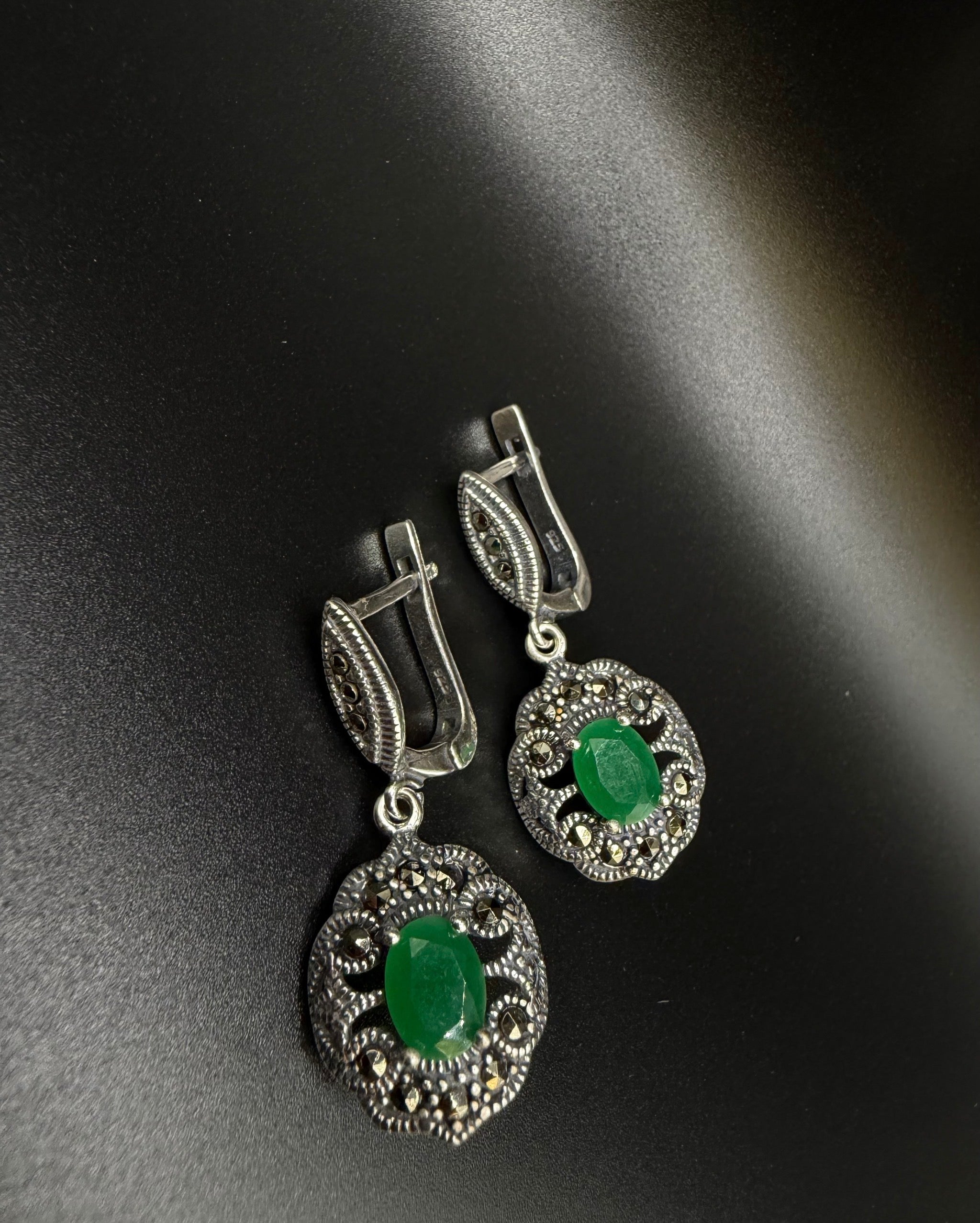 Vintage-Inspired 925 Sterling Silver Jewelry Set