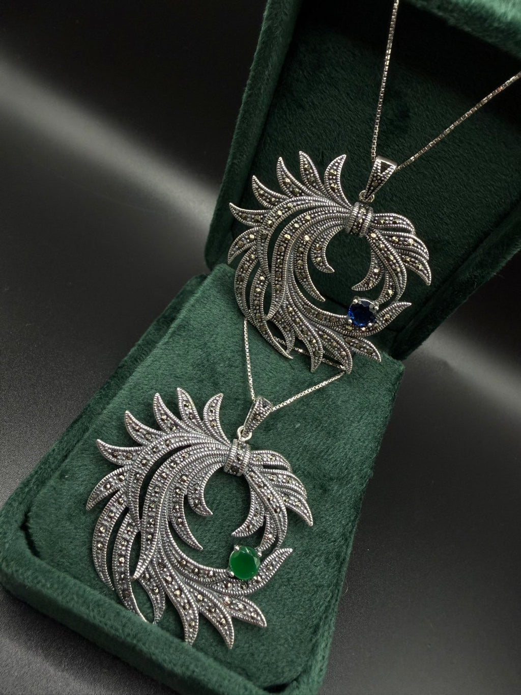 Vintage-Inspired 925 Sterling Silver Statement Pendant