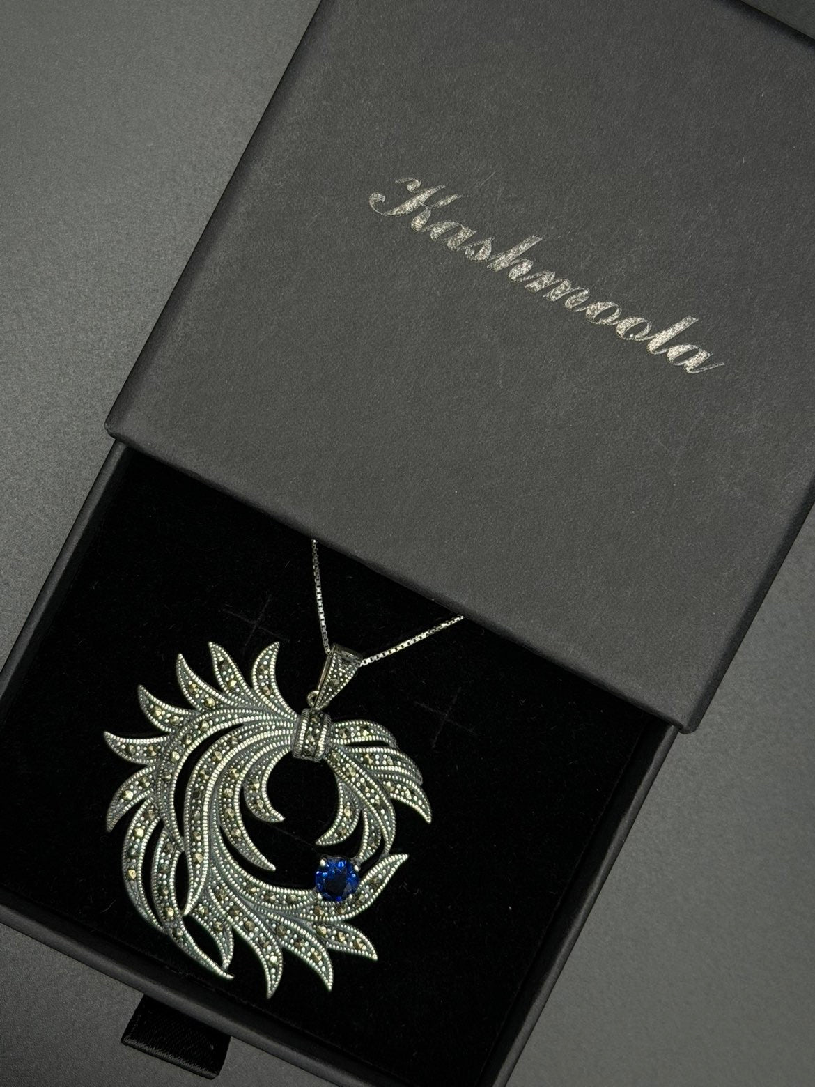 Vintage-Inspired 925 Sterling Silver Statement Pendant