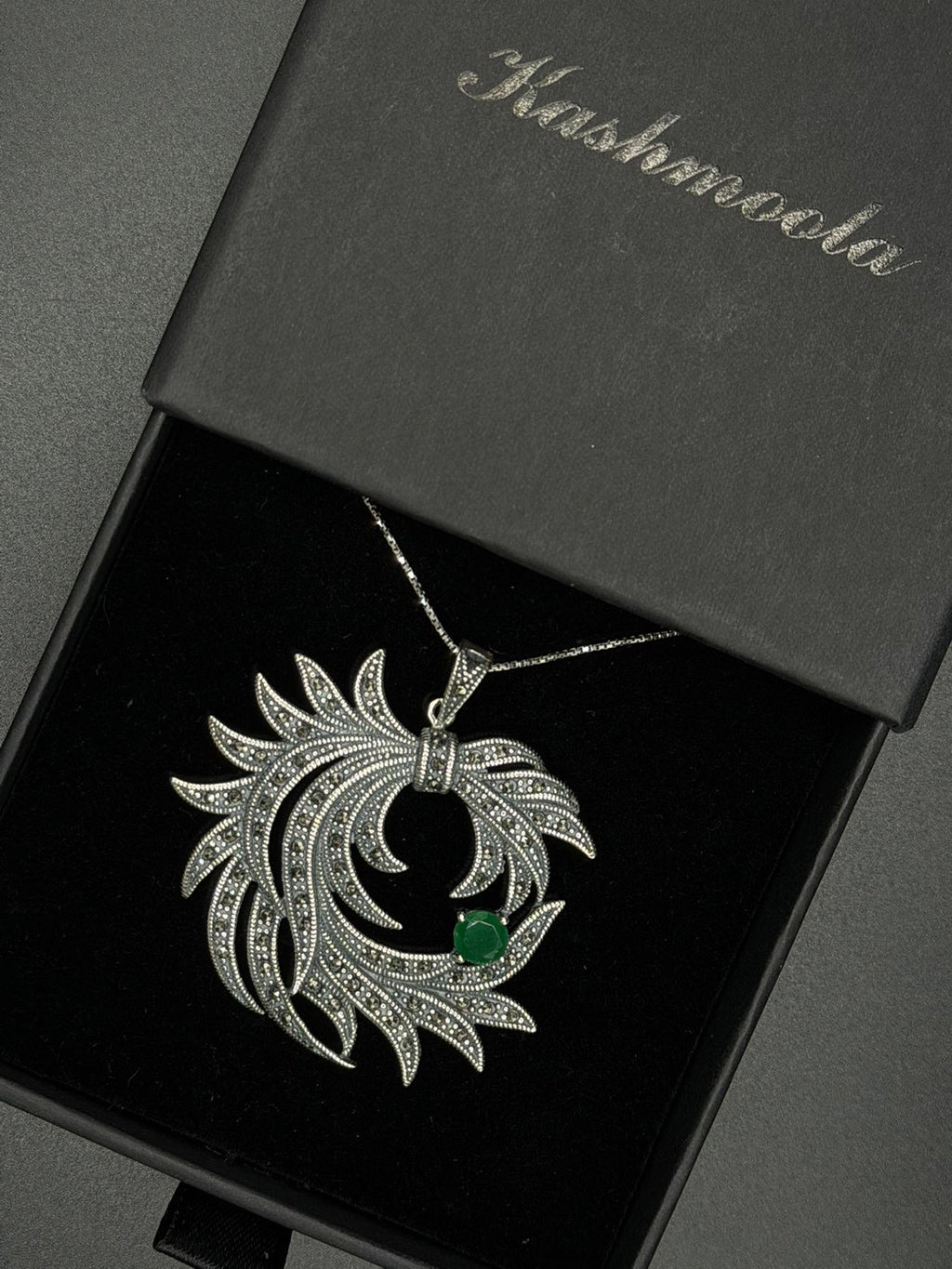 Vintage-Inspired 925 Sterling Silver Statement Pendant