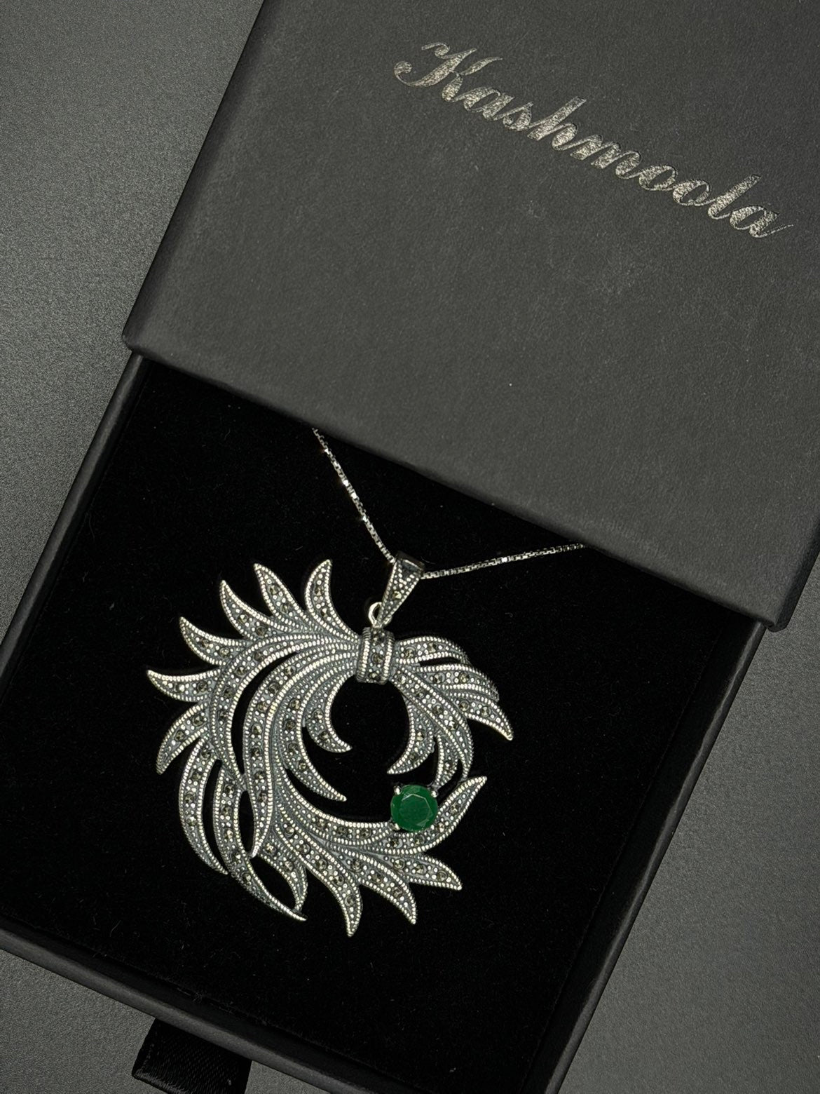 Vintage-Inspired 925 Sterling Silver Statement Pendant