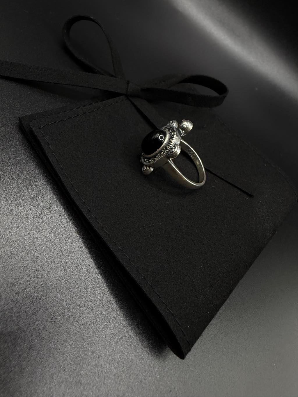 925 Sterling Silver Vintage-Inspired Turtle Ring